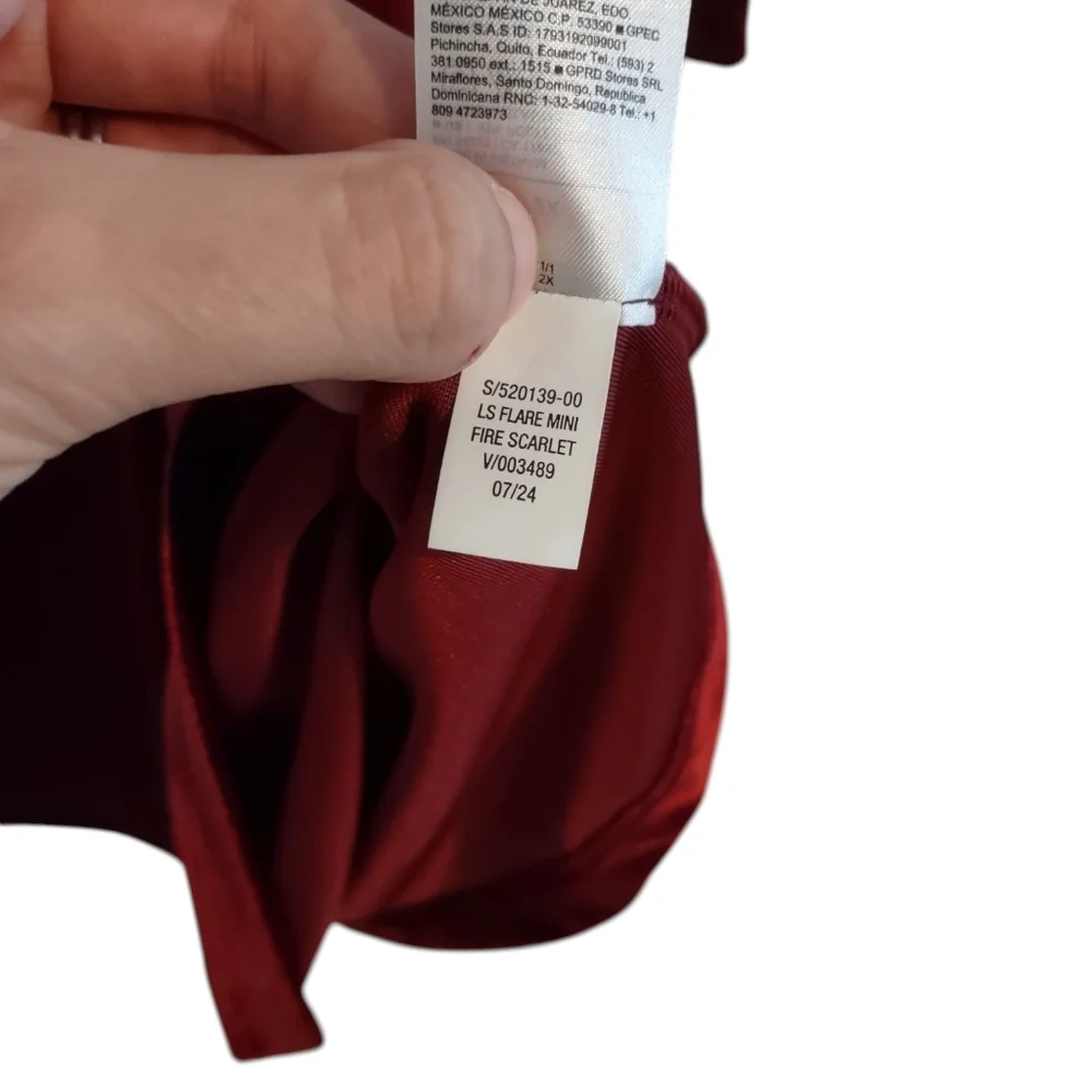 Old Navy Fit and Flare Velvet Mini Dress NWT Scarlet 2X - Picture 10 of 15